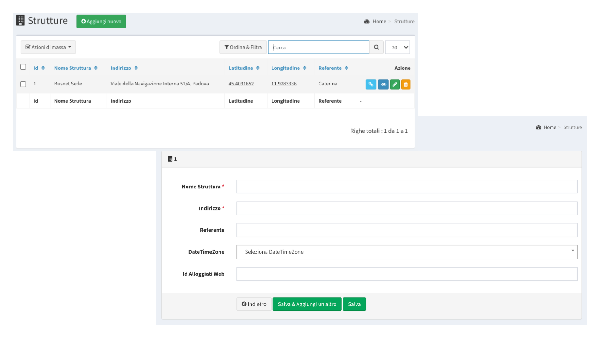 ajouter une nouvelle structure sur le panneau de gestion labkey